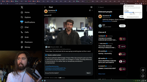 Asmongold reacts to Hasan saying it "Well well well..."