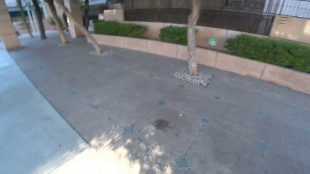 Jake attempts a skateboarding trick