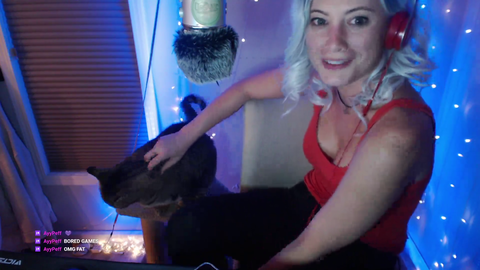 Female Streamer's Cat Knows What's Coming