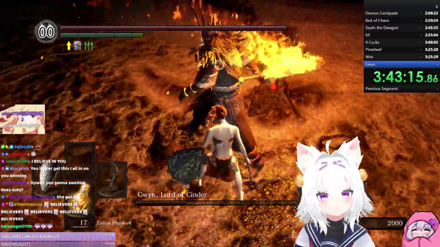 Filian beats Dark Souls 1 in under 4 hours (This is not a speedrun)