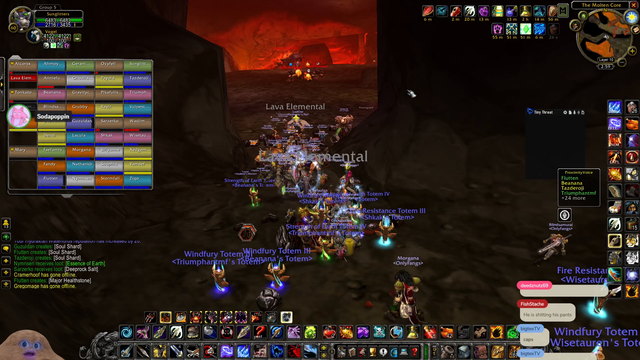 Sunglitters "casually" doing work in MC :D
