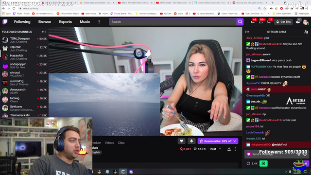 Emiru tells Mizkif she encountered a Creepy Streamer while in LA.