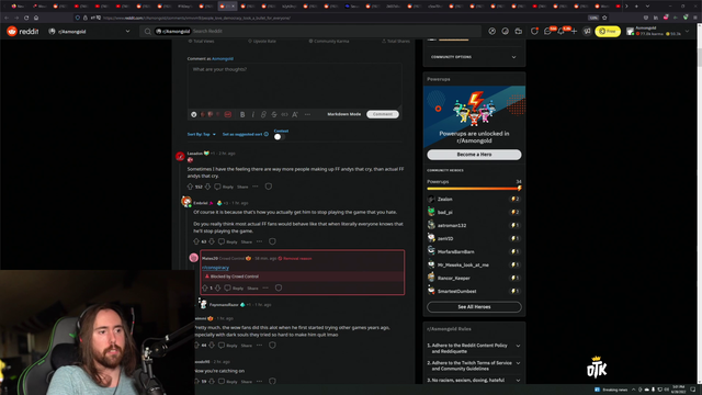 Asmon responds to viewer feedback