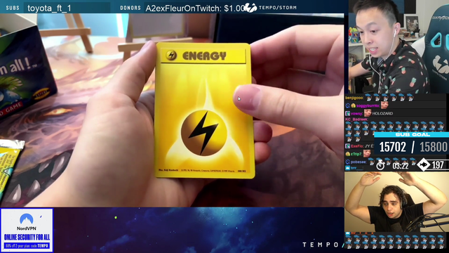 Big french streamer opening his first pokemon pack ever...
