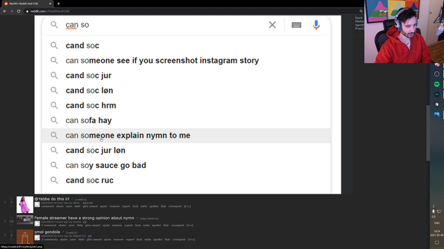Nymn uses google to explain himself