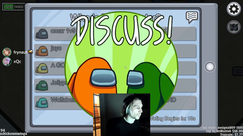 xQc leaves an Among Us game