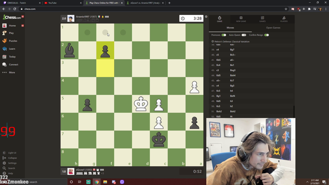 xQc takes a hanging pawn