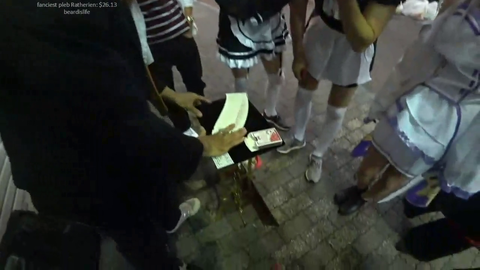 Guy checks out soda's ass