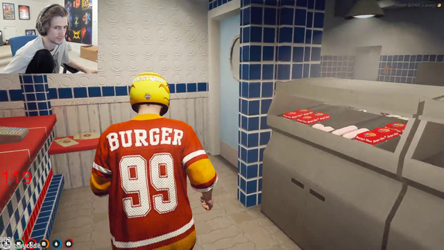 X being a really nice manager at Burger Shot
