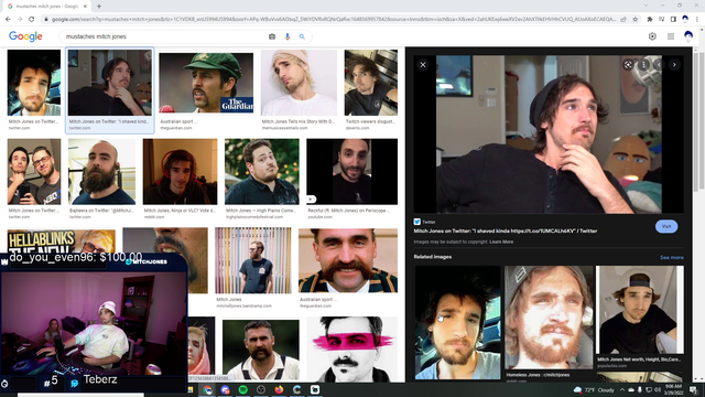 Mitch showing Roe and AJ his old beard pictures omegalul