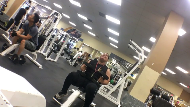 Mexican Andy working out very efficiently.