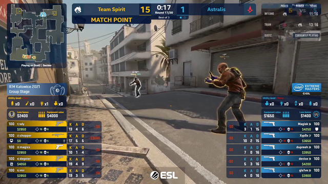 Dupreeh's reaction when Astralis won pistol round on CT to avoid getting 16-0'd