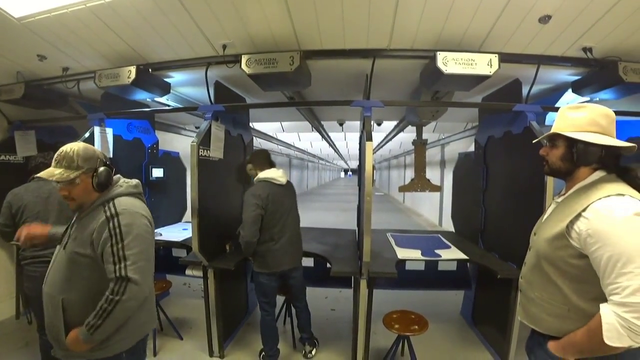 A man at shooting range breaks nose from a sniper.
