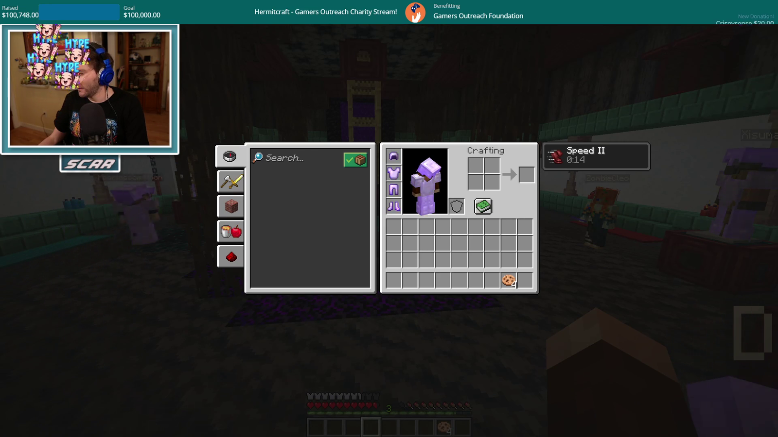 Hermitcraft community raises 100K for Gamer's Outreach charity 24 minutes into stream