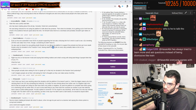 Hasan response to xQc