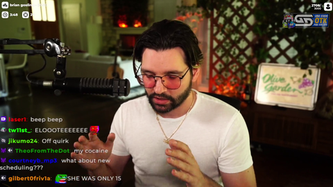 Cyr does a disturbingly spot on impersonation of NMP.