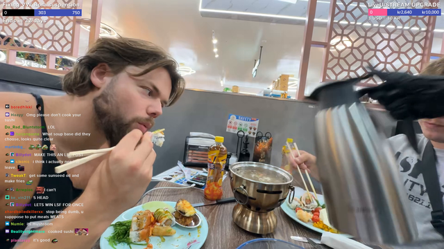 Norwegians putting sushi in a hotpot!