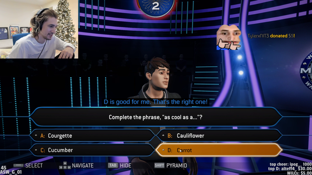 xQc loses round 1 of Who Wants to be a Millionaire