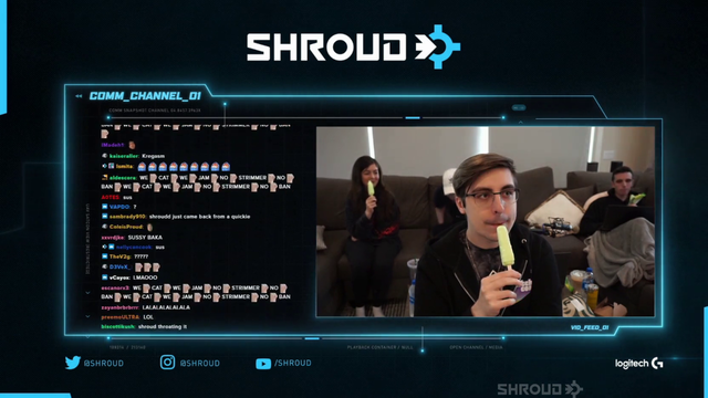 Shroud is turning the chat on