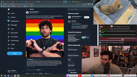 Adin Ross tells Hasan to k*ll himself on his Alt Twitter and makes homophobic Tweets attacking Hasan for supporting pride month [more in comments]