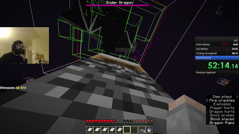 Swedish hobo finally breaks sub 1 hour Minecraft "speedrun" and beats xQc, Mizkif and Clint