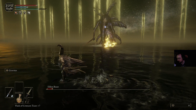 2037 deaths later, Moonmoon beats his Elden Ring Level 1 only run