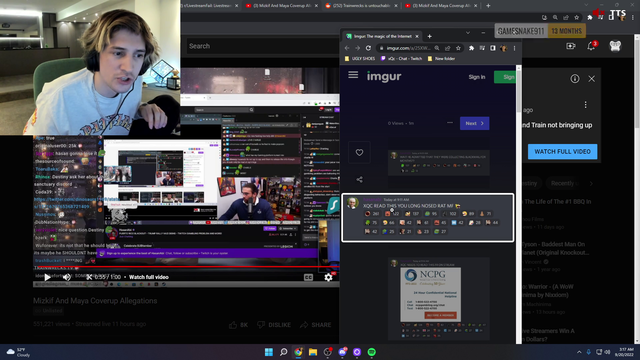 XQC fully unloads on Hasan.