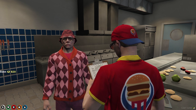 Mason is now an employee of Burger Shot
