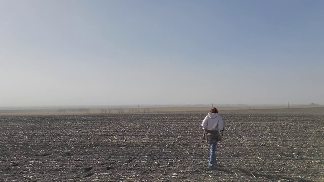 [No Drama] Maya free flying her Falcon in a Texas field