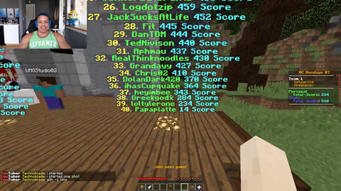greek and tyler's performance in mincecraft monday