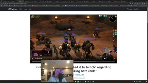 PirateSoftware is streaming on different channel right now to avoid hate raids.