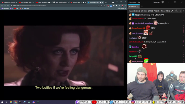 Hasan forces Billiam Nefferson and AustinShow to watch a clip from the new Cowboy Bebop film