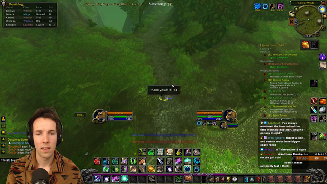 Friendly Druid escorts Grubby