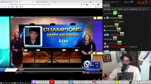 30th Birthday Message for Azan makes the local news