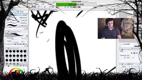 Man gets caught drawing an abomination.