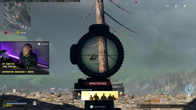 Tim is losing it spectating solos