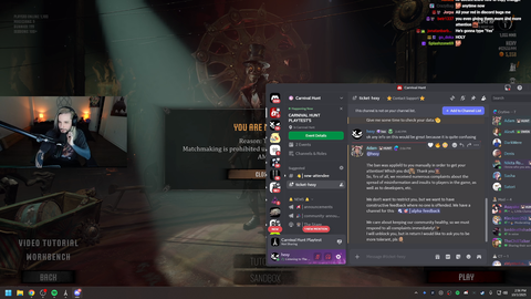 Hexy banned by Carnival Hunt developers for criticizing their game privately to his own stream