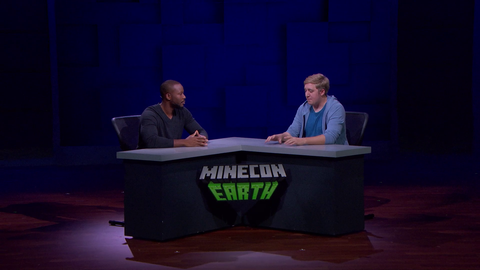 Dude runs on stage during Minecon Earth
