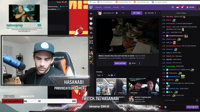 Hasan reacts to a clip involving Melina's age