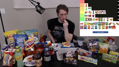 Jerma eats a handful of jellybeans