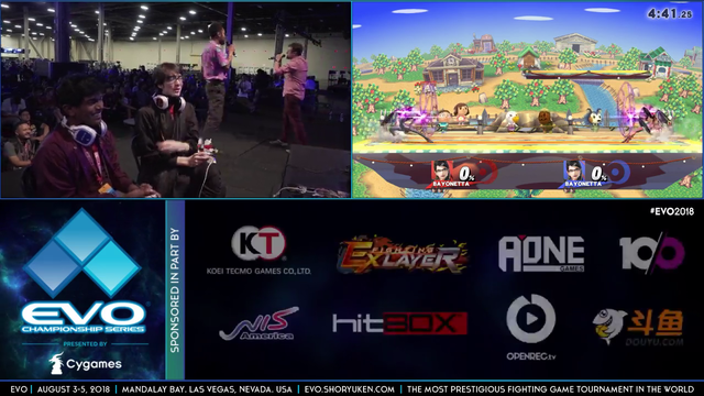 Welcome to the EVO Smash 4 finals. Half the crowd walking out, booing the contestants and a match where the final two trolled the crowd by refusing to do anything until they were threatened with disqualification.