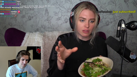 QTCinderella makes xQc blush