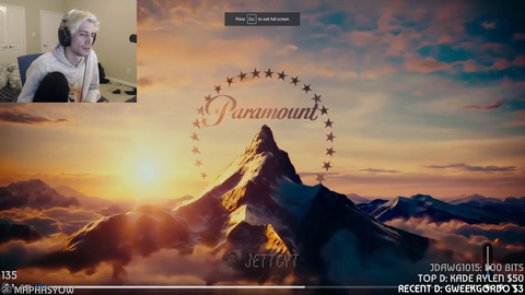 XQC watches a movie trailer