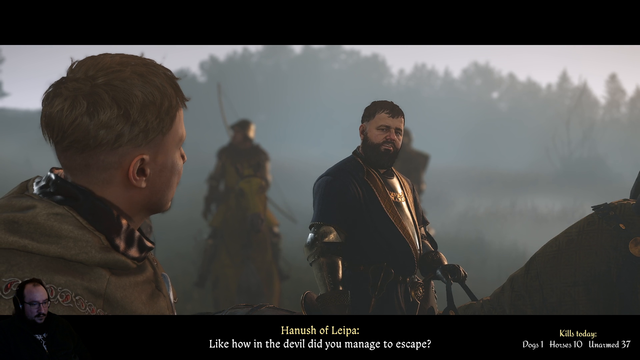 Moonmoon encounters a Gamer™ moment in KCD2 (spoilers)