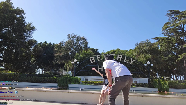 Streamer visits Beverly Hills