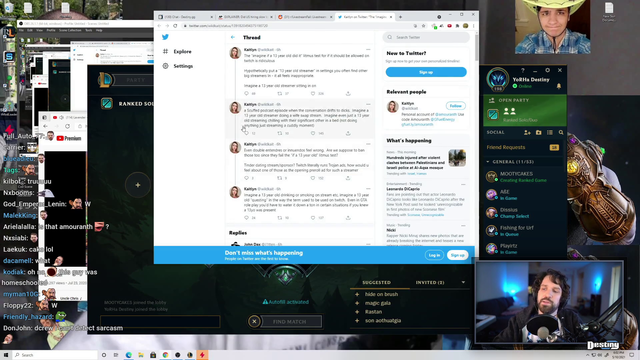 Destiny Refutes Amouranth's 13 Year Old Litmus Test Argument