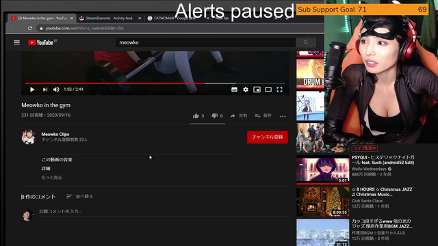 Meowko is searching for herself on youtube
