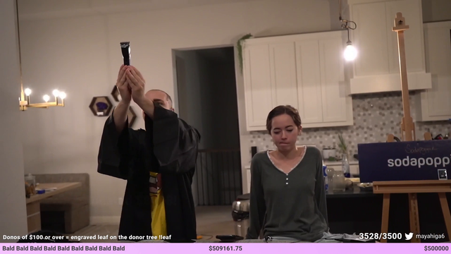 Maya Goes Bald After Breaking 500k!