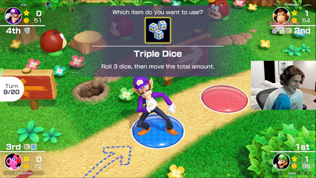xQc's average mario party luck