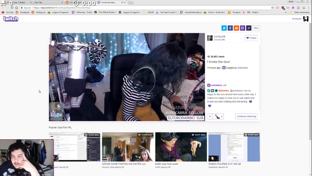 Greek exposes himself